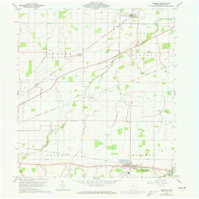 YellowMaps Bascom OH topo map, 1:24000 Scale, 7.5 X 7.5 Minute, Historical, 1960, Updated 1973, 27 x 22 in - Tyvek