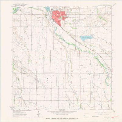 YellowMaps Delta CO topo map, 1:24000 Scale, 7.5 X 7.5 Minute, Historical, 1962, Updated 1966, 27.2 x 22 in - Polypropylene