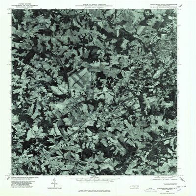 YellowMaps Lincolnton West NC topo map, 1:24000 Scale, 7.5 X 7.5 Minute, Historical, 1976, Updated 1978, 26.8 x 22 in - Tyvek