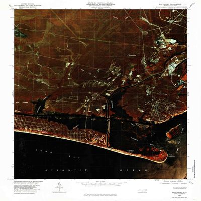 YellowMaps Southport NC topo map, 1:24000 Scale, 7.5 X 7.5 Minute, Historical, 1980, Updated 1985, 26.8 x 22 in - Polypropylene