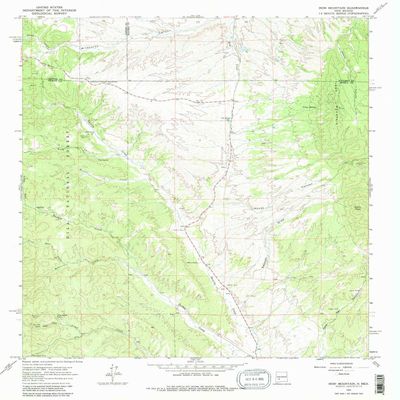 YellowMaps Iron Mountain NM topo map, 1:24000 Scale, 7.5 X 7.5 Minute, Historical, 1965, Updated 1980, 26.8 x 22.1 in - Polypropylene