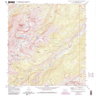 YellowMaps Mount of The Holy Cross CO topo map, 1:24000 Scale, 7.5 X 7.5 Minute, Historical, 1970, Updated 1988, 26.8 x 22 in - Polypropylene