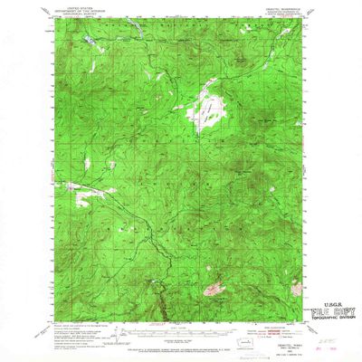 YellowMaps Disautel WA topo map, 1:62500 Scale, 15 X 15 Minute, Historical, 1952, Updated 1968, 20.9 x 17.1 in - Tyvek