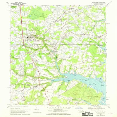 YellowMaps Selbyville DE topo map, 1:24000 Scale, 7.5 X 7.5 Minute, Historical, 1967, Updated 1969, 26.9 x 22 in - Polypropylene