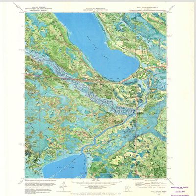 YellowMaps Ball Club MN topo map, 1:24000 Scale, 7.5 X 7.5 Minute, Historical, 1970, Updated 1973, 27 x 21.6 in - Tyvek