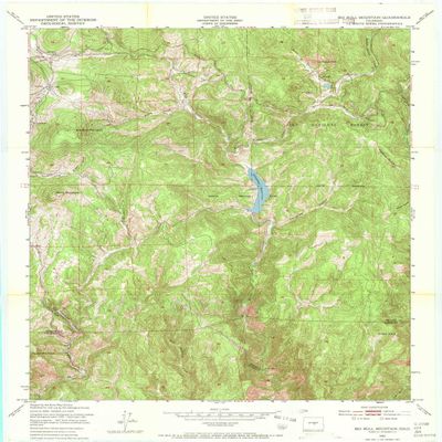 YellowMaps Big Bull Mountain CO topo map, 1:24000 Scale, 7.5 X 7.5 Minute, Historical, 1951, Updated 1970, 27.1 x 20.7 in - Tyvek