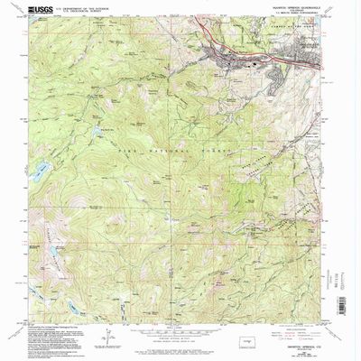 YellowMaps Manitou Springs CO topo map, 1:24000 Scale, 7.5 X 7.5 Minute, Historical, 1961, Updated 1994, 26.8 x 22 in - Tyvek