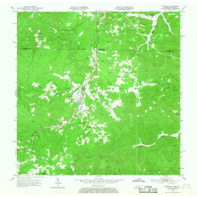 YellowMaps Winfield TN topo map, 1:24000 Scale, 7.5 X 7.5 Minute, Historical, 1953, Updated 1968, 27.4 x 22.1 in - Polypropylene