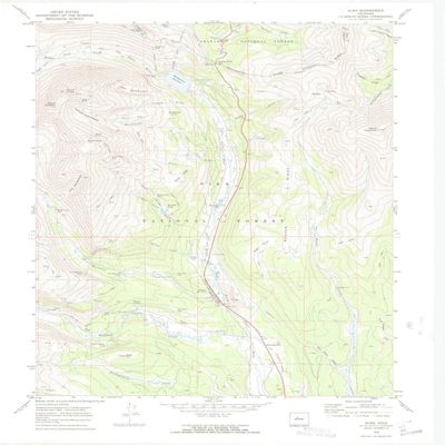 YellowMaps Alma CO topo map, 1:24000 Scale, 7.5 X 7.5 Minute, Historical, 1970, Updated 1973, 27.2 x 22 in - Tyvek