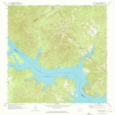 YellowMaps Liberty Hill SC topo map, 1:24000 Scale, 7.5 X 7.5 Minute, Historical, 1971, Updated 1972, 26.9 x 22 in - Polypropylene