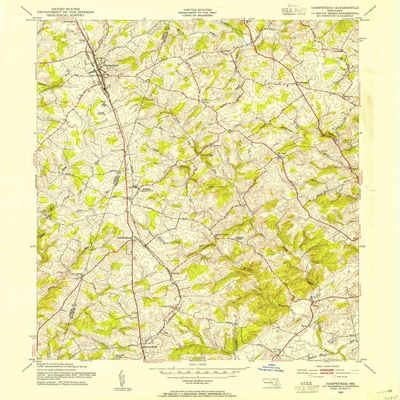 YellowMaps Hampstead MD topo map, 1:24000 Scale, 7.5 X 7.5 Minute, Historical, 1953, Updated 1954, 26.8 x 22 in - Tyvek