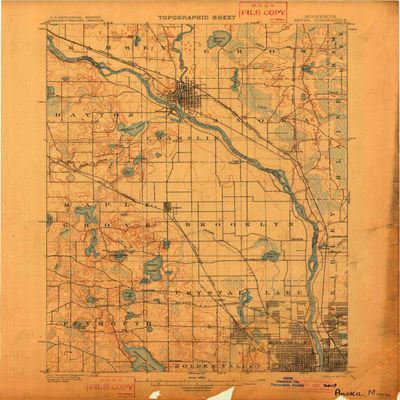 YellowMaps Anoka MN topo map, 1:62500 Scale, 15 X 15 Minute, Historical, 1902, 20.1 x 16.5 in - Polypropylene