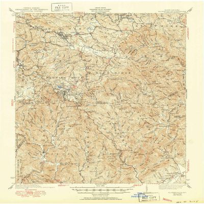 YellowMaps Blowing Rock NC topo map, 1:62500 Scale, 15 X 15 Minute, Historical, 1942, Updated 1950, 21 x 17 in - Polypropylene