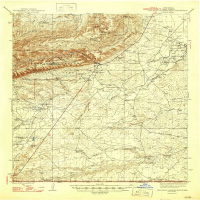 YellowMaps Carlsbad Caverns East NM topo map, 1:62500 Scale, 15 X 15 Minute, Historical, 1947, 20.8 x 17 in - Polypropylene