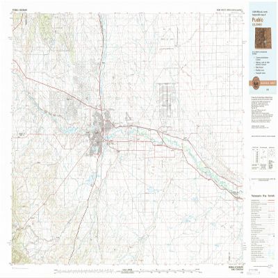 Pueblo CO topo map, 1:100000 Scale, 30 X 60 Minute, Historical, 1981, Updated 1981, 24.3 x 41.6 in - Polypropylene