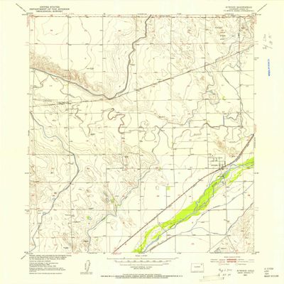 YellowMaps Atwood CO topo map, 1:24000 Scale, 7.5 X 7.5 Minute, Historical, 1951, Updated 1953, 27.2 x 22 in - Polypropylene