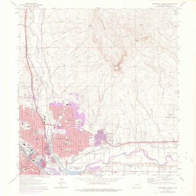 Northeast Pueblo CO topo map, 1:24000 Scale, 7.5 X 7.5 Minute, Historical, 1961, Updated 1976, 26.9 x 22.2 in - Polypropylene