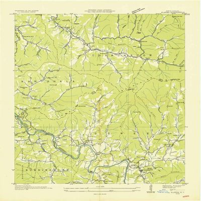 YellowMaps Alarka NC topo map, 1:24000 Scale, 7.5 X 7.5 Minute, Historical, 1936, 27 x 22.1 in - Tyvek