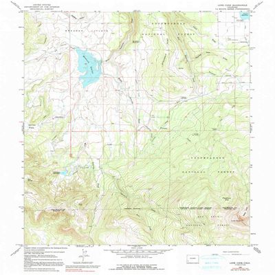YellowMaps Lone Cone CO topo map, 1:24000 Scale, 7.5 X 7.5 Minute, Historical, 1964, Updated 1991, 26.9 x 22 in - Tyvek