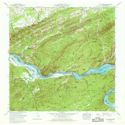 YellowMaps Tallassee TN topo map, 1:24000 Scale, 7.5 X 7.5 Minute, Historical, 1966, Updated 1968, 27.4 x 22 in - Tyvek