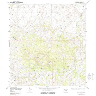YellowMaps Bakers Peak CO topo map, 1:24000 Scale, 7.5 X 7.5 Minute, Historical, 1969, Updated 1988, 26.8 x 22 in - Polypropylene