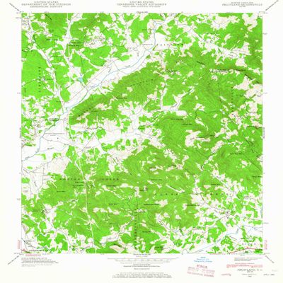 YellowMaps Fruitland NC topo map, 1:24000 Scale, 7.5 X 7.5 Minute, Historical, 1942, Updated 1965, 26.8 x 21.9 in - Polypropylene
