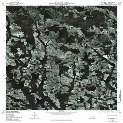 YellowMaps Mc Donald NC topo map, 1:24000 Scale, 7.5 X 7.5 Minute, Historical, 1981, Updated 1985, 26.8 x 20.8 in - Polypropylene