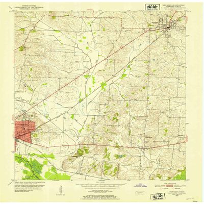 YellowMaps Newbern TN topo map, 1:24000 Scale, 7.5 X 7.5 Minute, Historical, 1952, Updated 1953, 27.5 x 22 in - Polypropylene