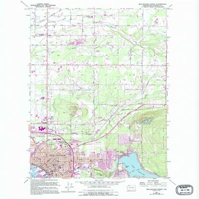 Bellingham North WA topo map, 1:24000 Scale, 7.5 X 7.5 Minute, Historical, 1954, Updated 1994, 27.2 x 22.3 in - Polypropylene