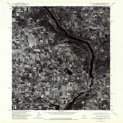 YellowMaps St Croix Dalles NW WI topo map, 1:24000 Scale, 7.5 X 7.5 Minute, Historical, 1974, Updated 1976, 27.1 x 20.2 in - Polypropylene