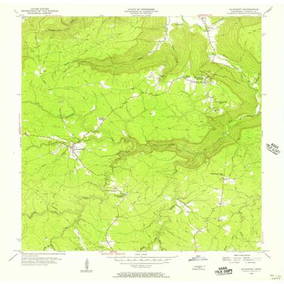 YellowMaps Altamont TN topo map, 1:24000 Scale, 7.5 X 7.5 Minute, Historical, 1956, Updated 1957, 27.5 x 22 in - Tyvek