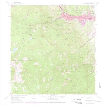 YellowMaps Manitou Springs CO topo map, 1:24000 Scale, 7.5 X 7.5 Minute, Historical, 1961, Updated 1977, 26.9 x 22.2 in - Tyvek
