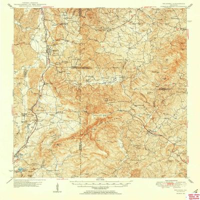 YellowMaps Waleska GA topo map, 1:62500 Scale, 15 X 15 Minute, Historical, 1950, 20.6 x 16.8 in - Polypropylene