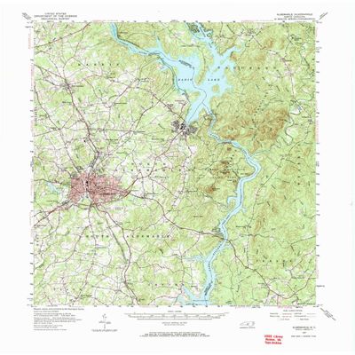 YellowMaps Albemarle NC topo map, 1:62500 Scale, 15 X 15 Minute, Historical, 1957, Updated 1966, 22 x 18.1 in - Polypropylene