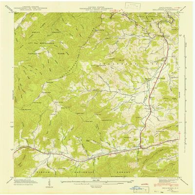 Dellwood NC topo map, 1:24000 Scale, 7.5 X 7.5 Minute, Historical, 1941, 26.9 x 22.1 in - Polypropylene