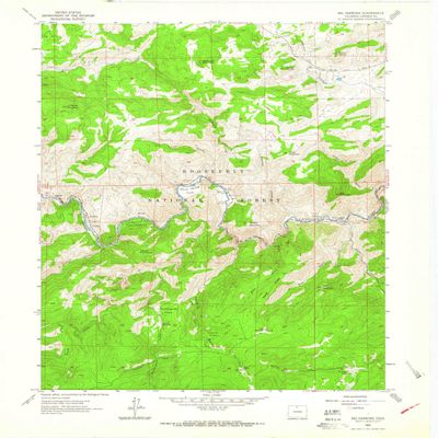 YellowMaps Big Narrows CO topo map, 1:24000 Scale, 7.5 X 7.5 Minute, Historical, 1962, Updated 1964, 27.3 x 22.1 in - Polypropylene
