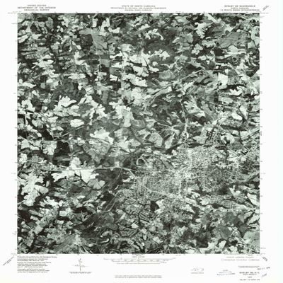 YellowMaps Shelby SE NC topo map, 1:24000 Scale, 7.5 X 7.5 Minute, Historical, 1976, Updated 1978, 26.7 x 21.8 in - Polypropylene