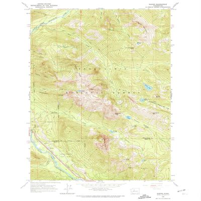 YellowMaps Baring WA topo map, 1:24000 Scale, 7.5 X 7.5 Minute, Historical, 1965, Updated 1974, 26.8 x 22.1 in - Polypropylene