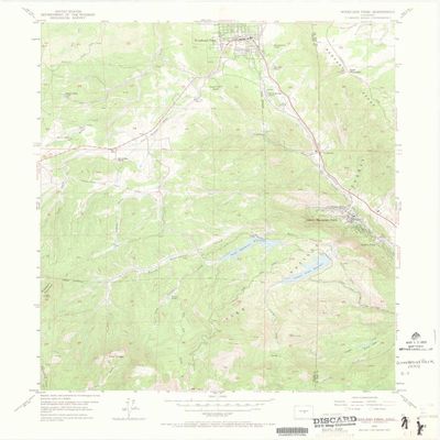 YellowMaps Woodland Park CO topo map, 1:24000 Scale, 7.5 X 7.5 Minute, Historical, 1954, Updated 1969, 27.3 x 22.1 in - Polypropylene