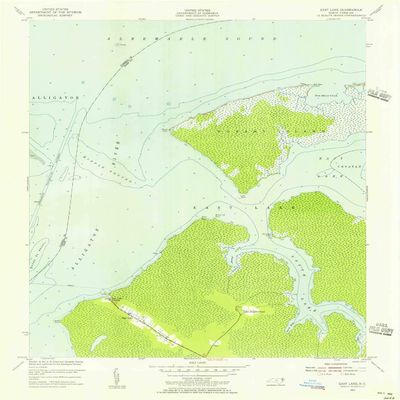 YellowMaps East Lake NC topo map, 1:24000 Scale, 7.5 X 7.5 Minute, Historical, 1953, Updated 1956, 27 x 22 in - Tyvek