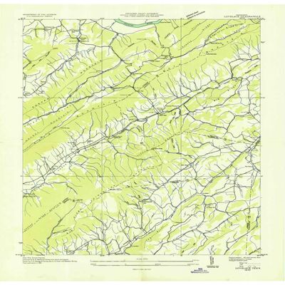 YellowMaps Lovelace TN topo map, 1:24000 Scale, 7.5 X 7.5 Minute, Historical, 1935, 27.5 x 22.1 in - Tyvek