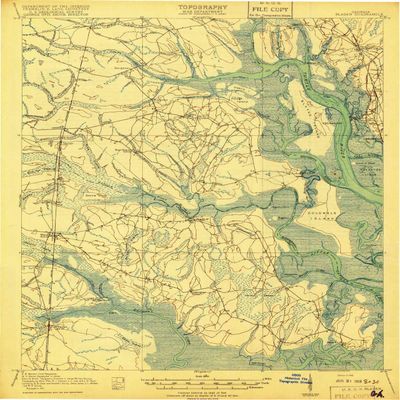 YellowMaps Bladen GA topo map, 1:62500 Scale, 15 X 15 Minute, Historical, 1918, 19.8 x 16.6 in - Tyvek