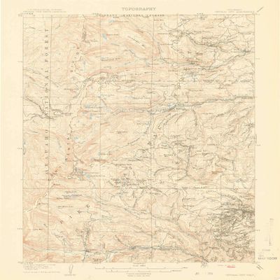 YellowMaps Central City CO topo map, 1:62500 Scale, 15 X 15 Minute, Historical, 1912, 19.8 x 16.3 in - Polypropylene