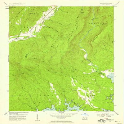 YellowMaps Ashford NC topo map, 1:24000 Scale, 7.5 X 7.5 Minute, Historical, 1956, Updated 1958, 27 x 22 in - Tyvek