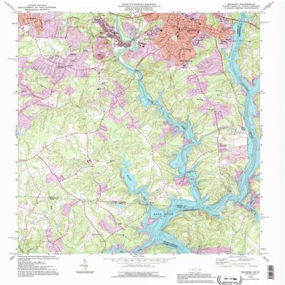 YellowMaps Belmont NC topo map, 1:24000 Scale, 7.5 X 7.5 Minute, Historical, 1993, Updated 1996, 26.9 x 22 in - Polypropylene