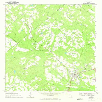 YellowMaps Alamo GA topo map, 1:24000 Scale, 7.5 X 7.5 Minute, Historical, 1970, Updated 1973, 26.9 x 22 in - Polypropylene