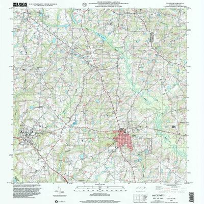 YellowMaps Coats NC topo map, 1:24000 Scale, 7.5 X 7.5 Minute, Historical, 1997, Updated 2000, 26.7 x 21.9 in - Polypropylene