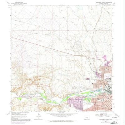 Northwest Pueblo CO topo map, 1:24000 Scale, 7.5 X 7.5 Minute, Historical, 1961, Updated 1974, 27 x 22.2 in - Polypropylene