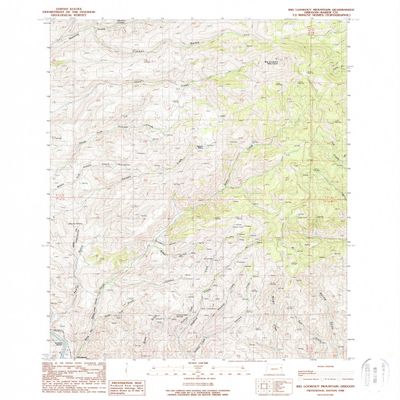 YellowMaps Big Lookout Mountain OR topo map, 1:24000 Scale, 7.5 X 7.5 Minute, Historical, 1988, Updated 1988, 26.9 x 21.9 in - Polypropylene