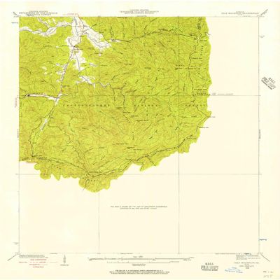 YellowMaps Tray Mountain GA topo map, 1:24000 Scale, 7.5 X 7.5 Minute, Historical, 1938, Updated 1956, 27 x 21.9 in - Tyvek